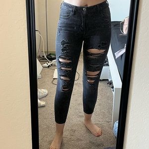 Black hi-rise American Eagle jeggings, size 10 short